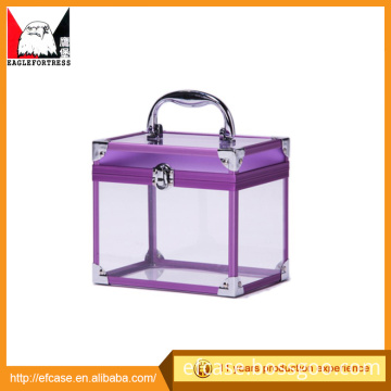 Small beauty fashion custom acrylic display case with lock